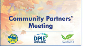 Community Partners' Meeting presentation cover with fall background thumbnail