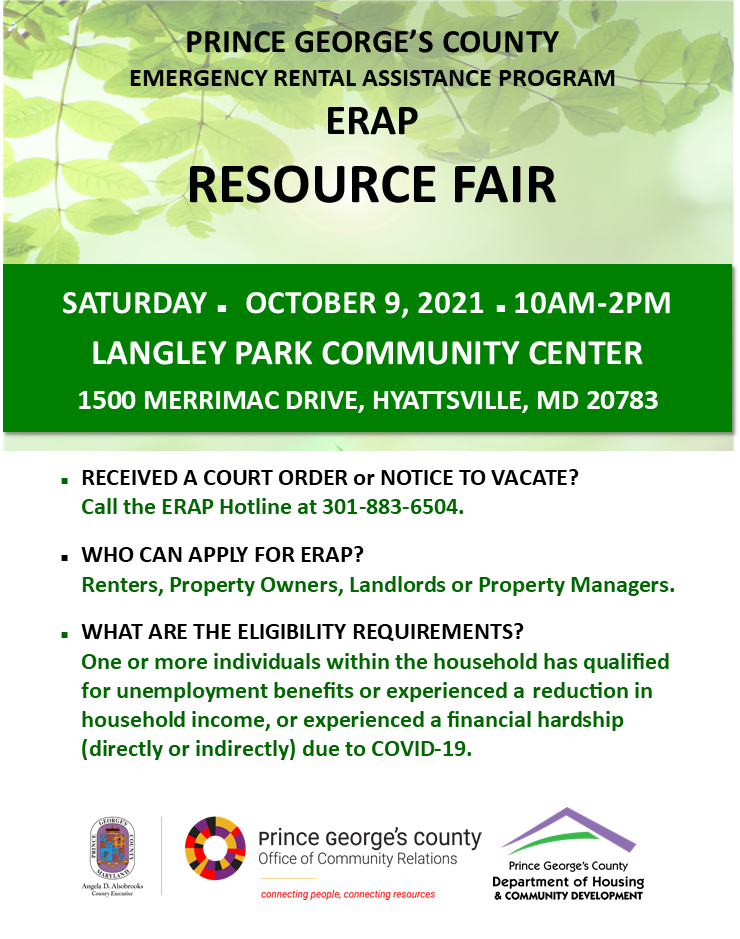 ERAP Resource Fair Oct.