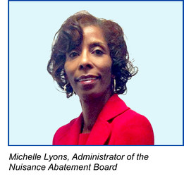 Michelle Lyons, Administrator of the Nuisance Abatement Board
