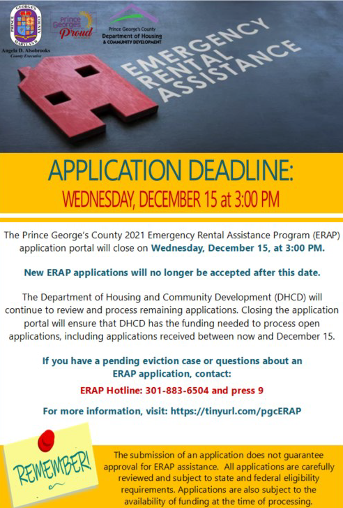 ERAP Application Deadline