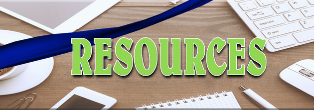 the word Resources on top of busy desk