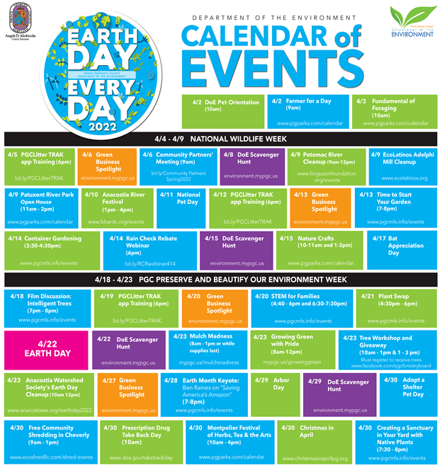 Earth Day Calendar