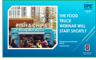 Snapshot of cover slide to the BDS PowerPoint presentation on Food Trucks