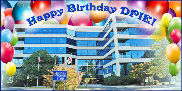 DPIE turns 9 years old - DPIE building surrounded by balloons