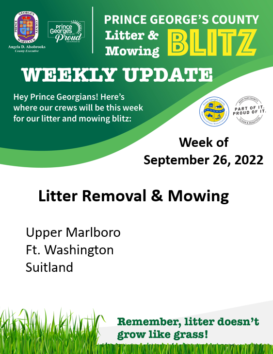 Litter Blitz Weekly Schedule