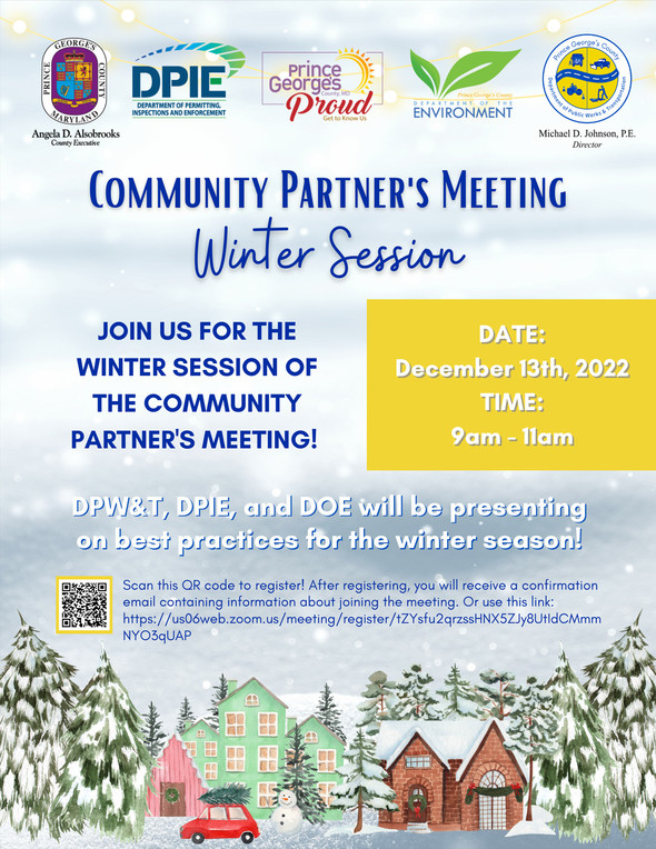 Community Partners' Session flyer for December 13, 2022
