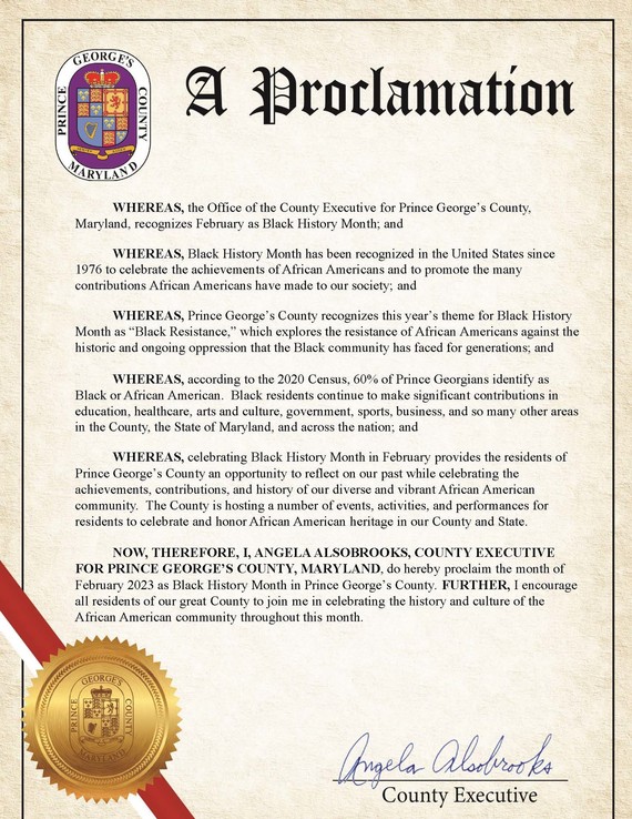 BHM Proclamation 2023