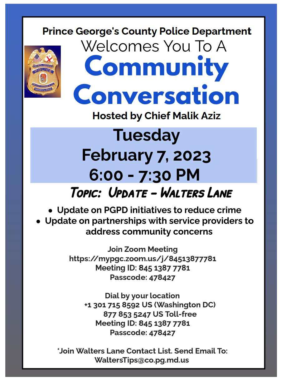 PGPD Community Conversation