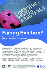 Facing Eviction ERAP Flyer