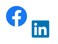 Facebook and LinkedIn Logos