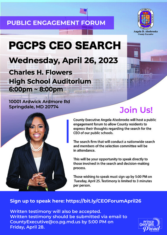 PGCPS CEO Search Public Forum