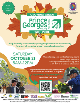 Growing Green with Pride flyer english