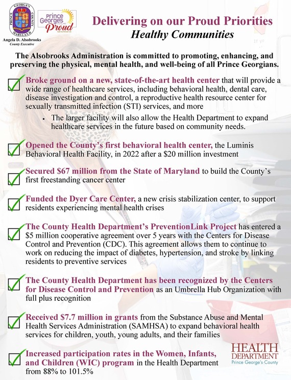 Proud Priorities One-Pager: Healthy Communities