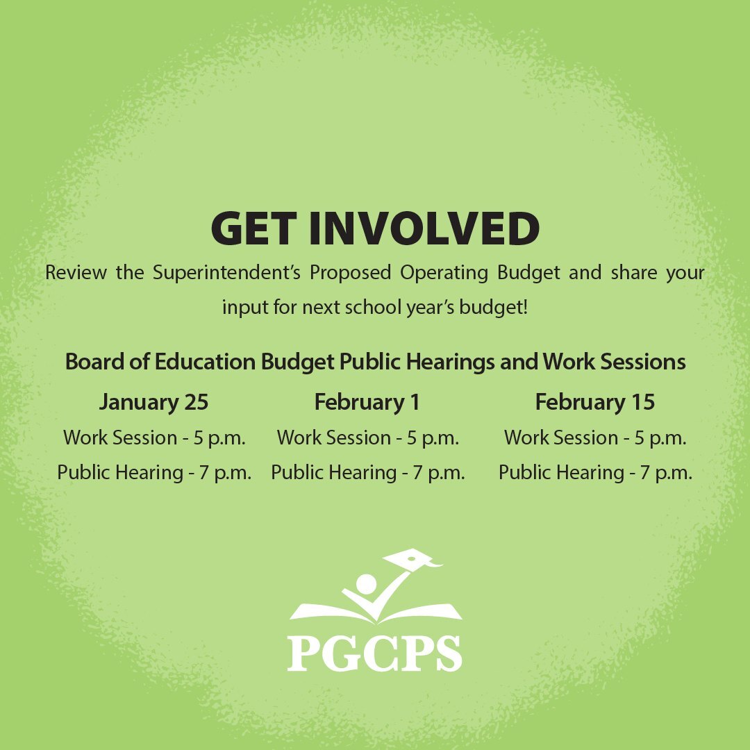 PGCPS Budget Sessions