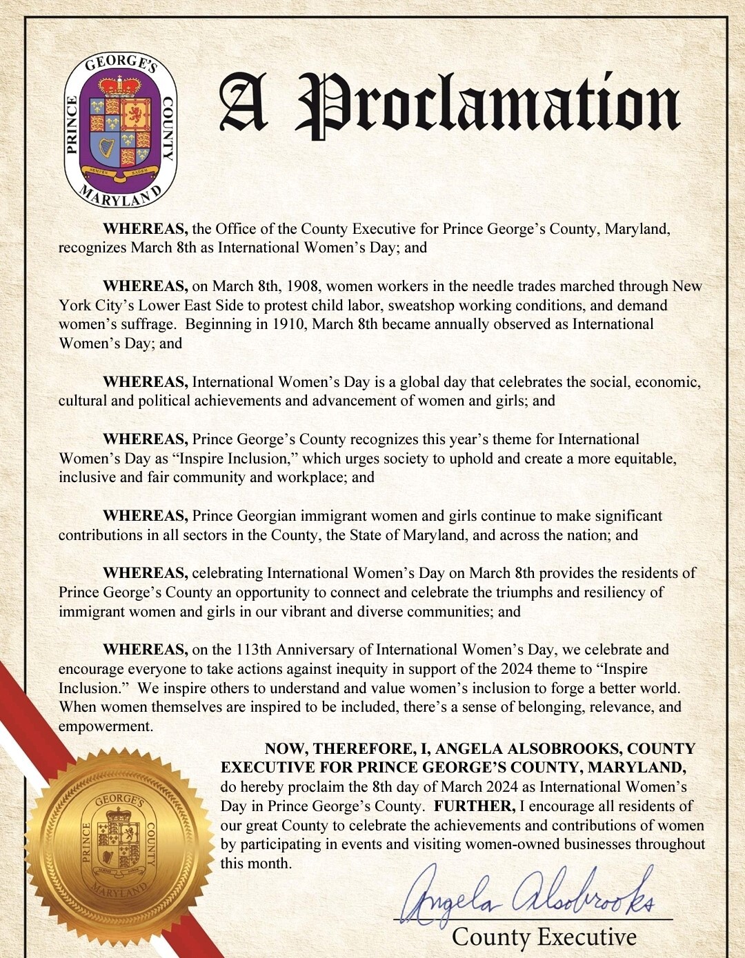 IWD Proclamation 