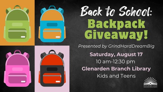 PGCMLS Backpack Giveaway