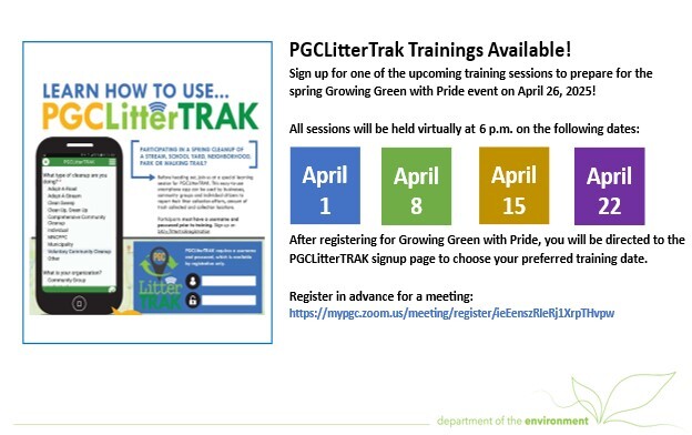 PGC April LitterTRAK Trainings