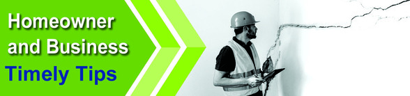 Timely Tips Projects, Inspector analyzing large crack in a wall