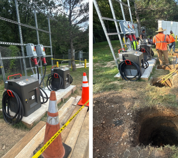 Transit Charging station photo collage