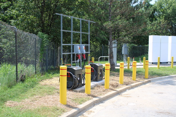 Transit charging stations completed construction photo