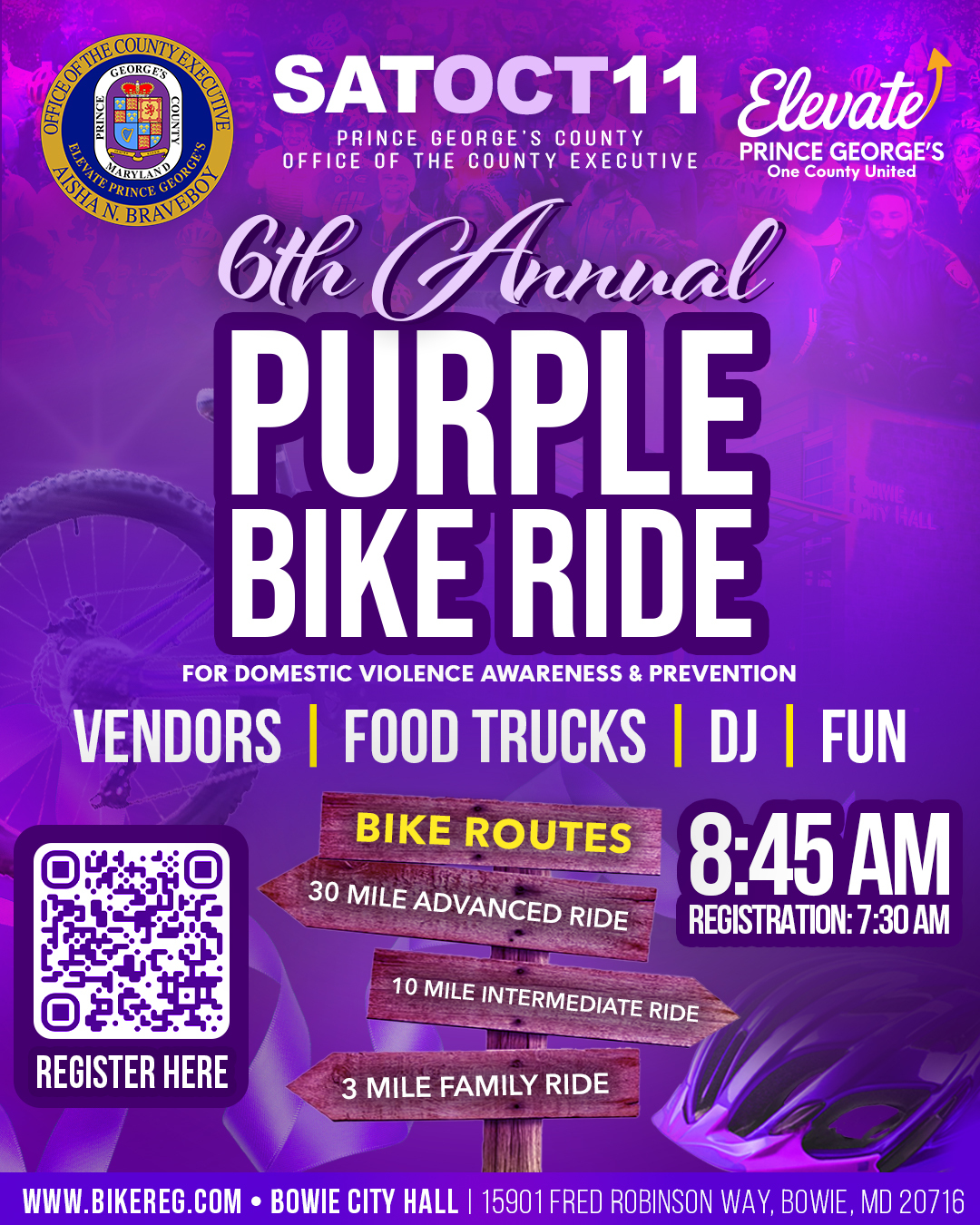 6th Annual Purple Bike Ride for Domestic Violence Awareness and Prevention