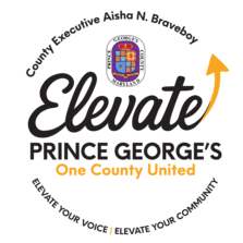 Graphic illustrating Elevate Prince George's County logo