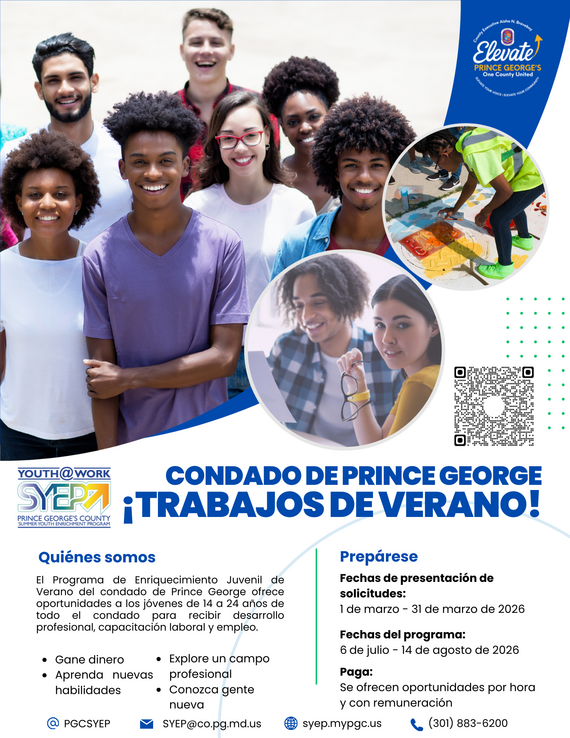 Summer Youth Enrichment Program SYEP Spanish Flyer