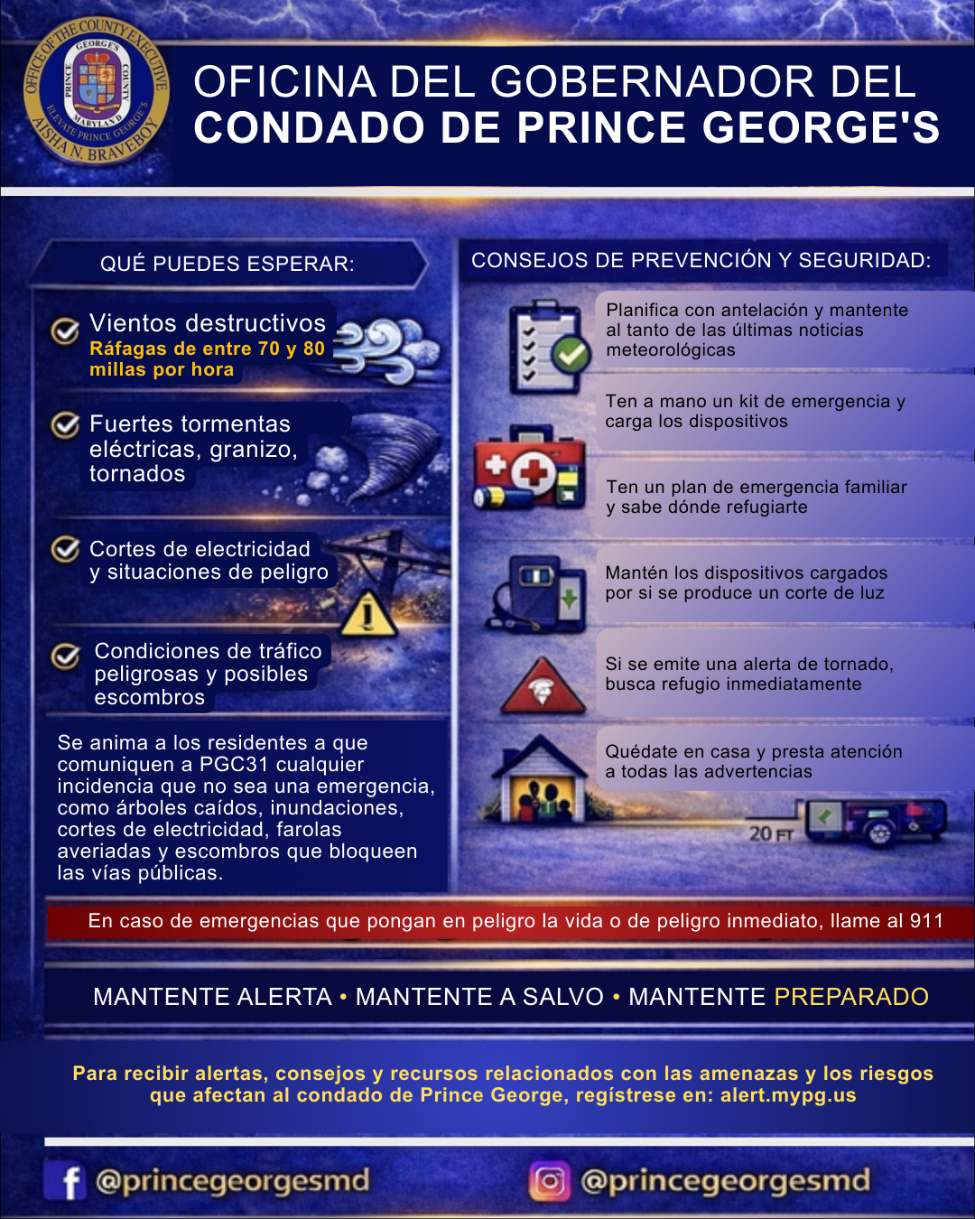 Governor Moore Declares State of Preparedness Ahead of Severe Storms on Monday, March 16 - Spanish