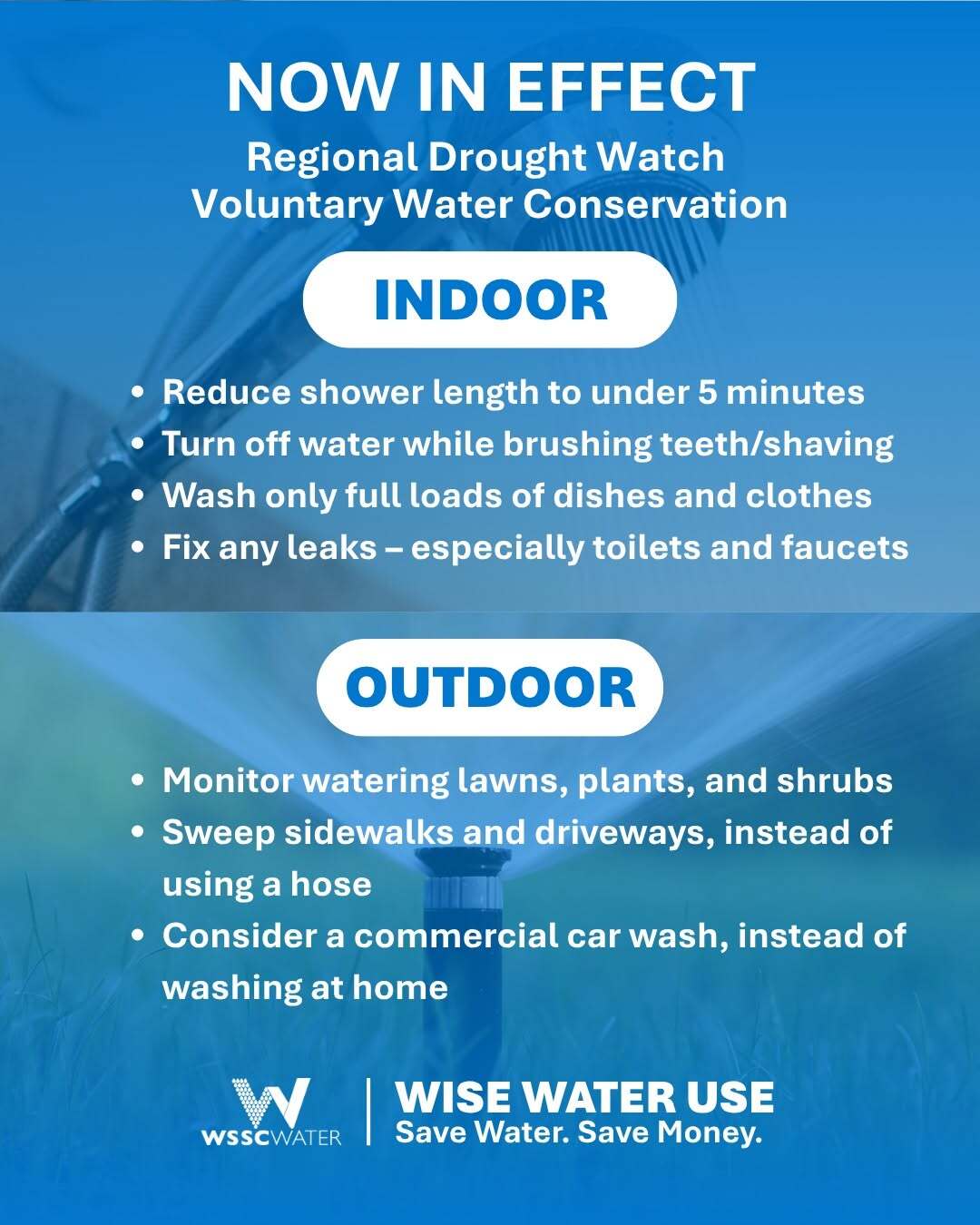 Drought in effect