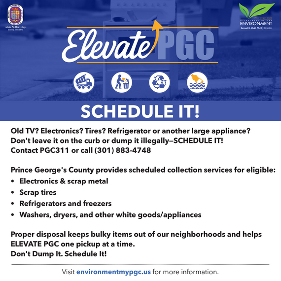Graphic highlighting County's pickup collection for items not picked up through regular trash collection