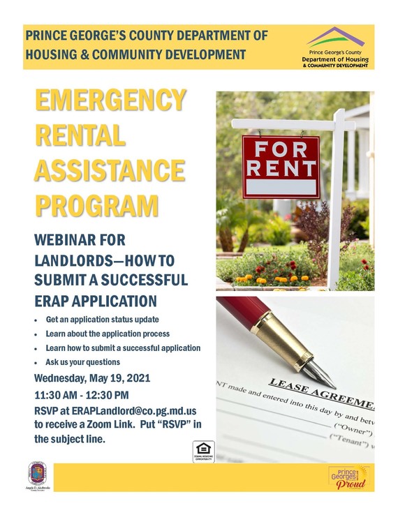 EMERGENCY RENTAL ASSISTANCE WEBINAR FOR LANDLORDS MAY 19th 