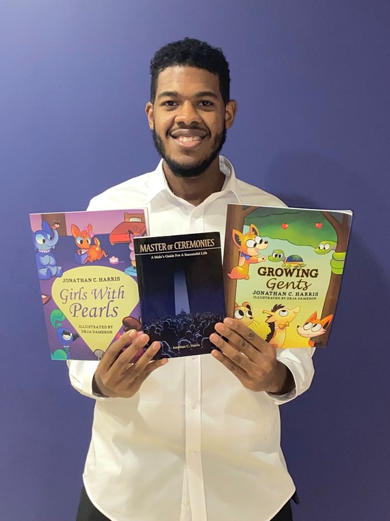 Jonathan Harris with books