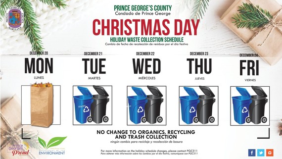 Holiday trash schedule 2021