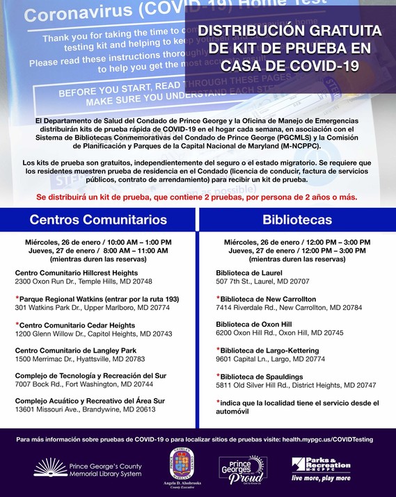 Covid 19 kits - 1/25-29