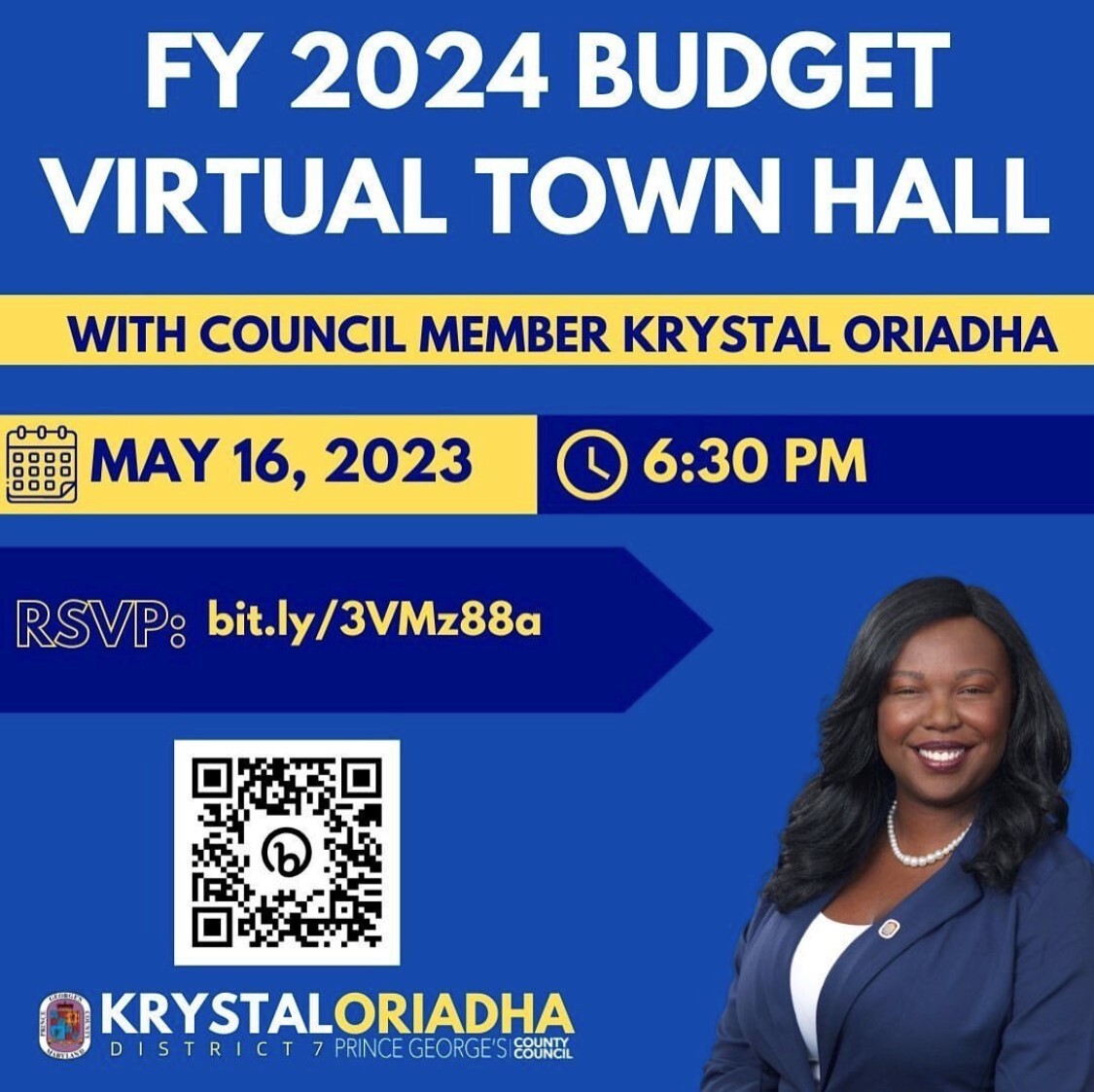 Reminder FY 2024 Budget Virtual Town Hall TOMORROW 5 16 2023 6 30pm   Budget Town Hall Original 