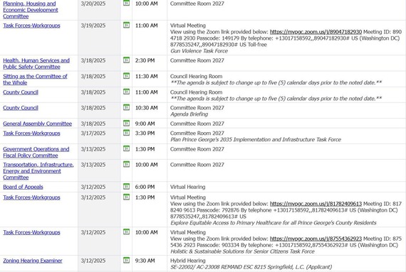 Upcoming Council Meetings_March