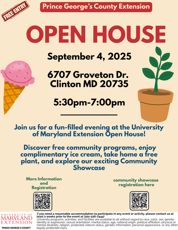 University of Maryland Extension Open House