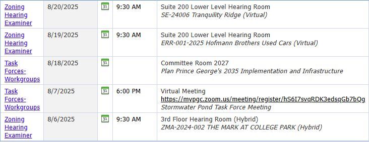 Upcoming Council Meetings_August