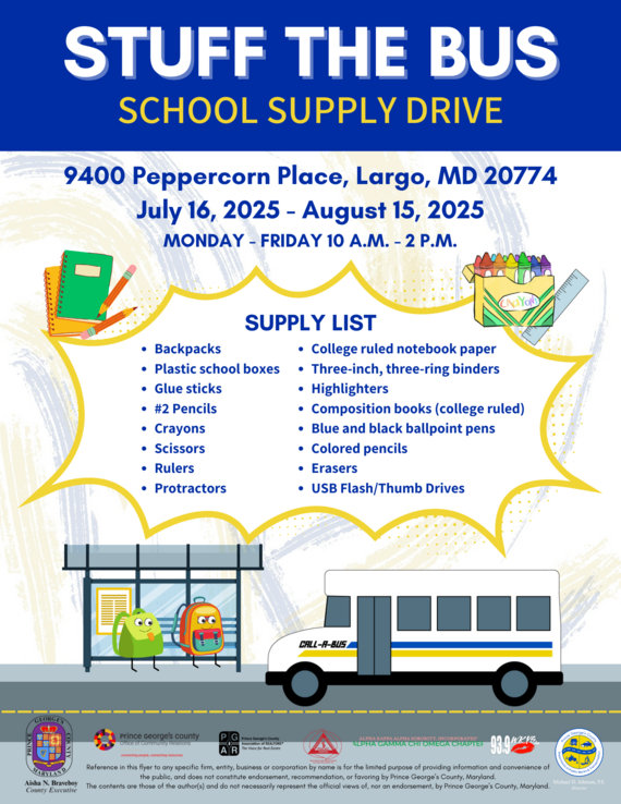 Stuff the Bus School Supply Drive