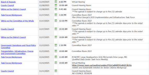 Upcoming Council Meetings_Nov 11