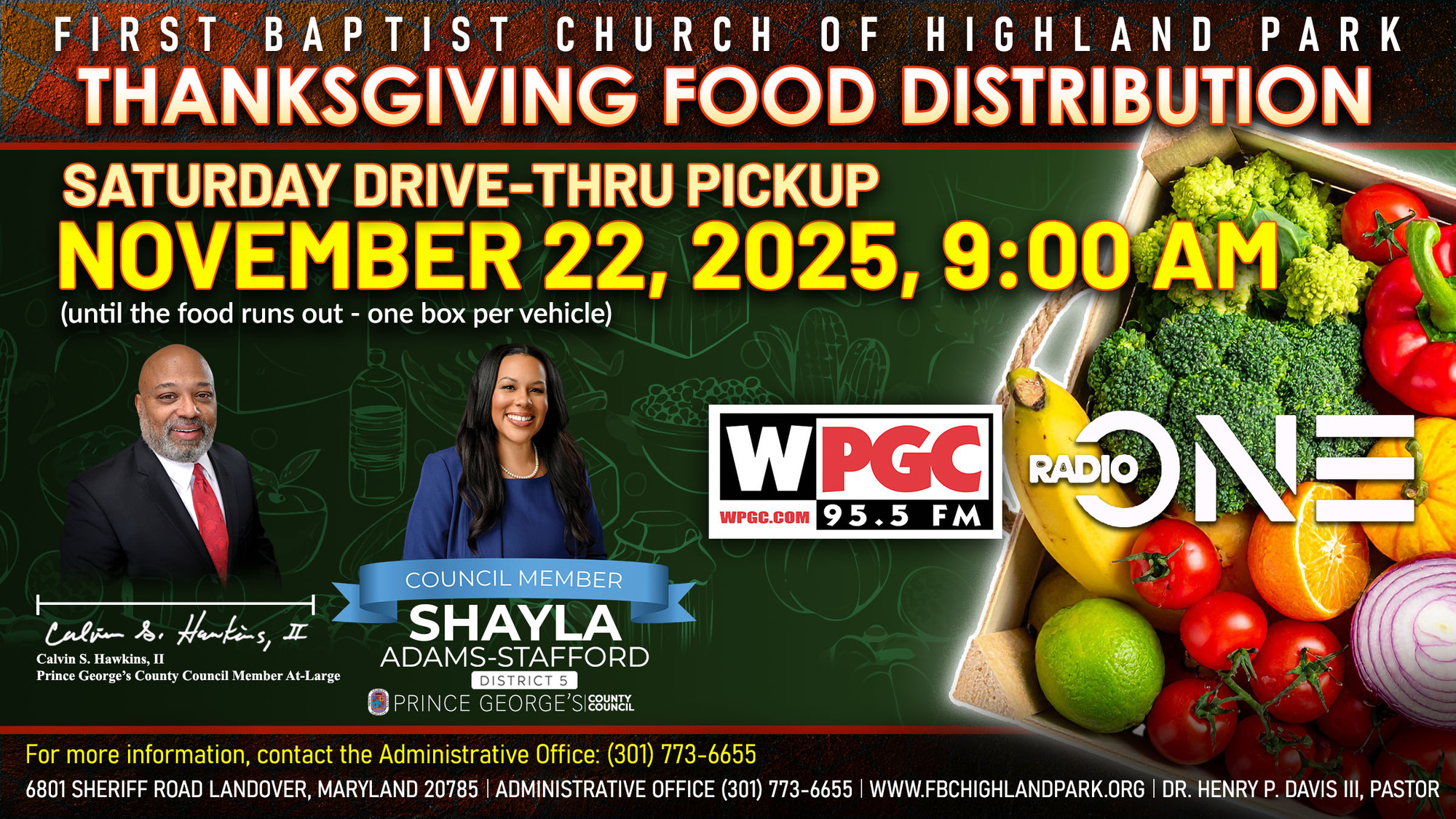 FBCHP Thanksgiving Food Distribution