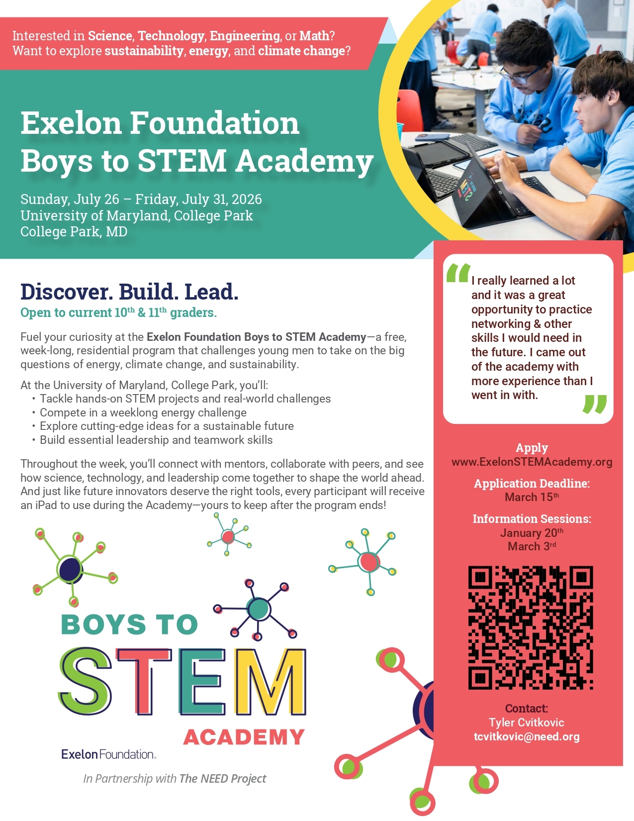 Boys STEM Program - Exelon Foundation