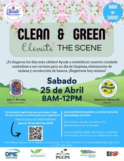 Clean-Green Elevate the Scene 2026 Flyer (Spanish)