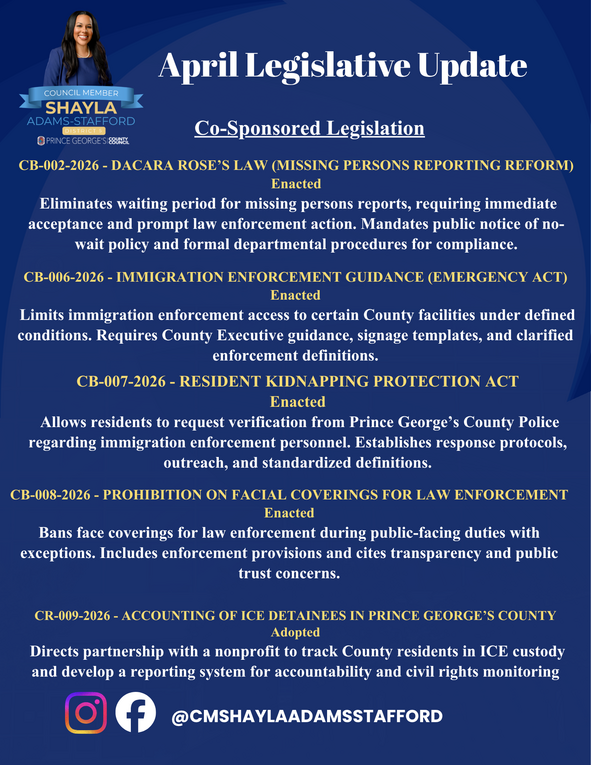 April Legislative Update