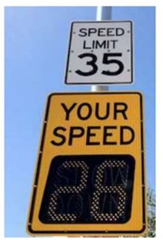 speed feedback sign