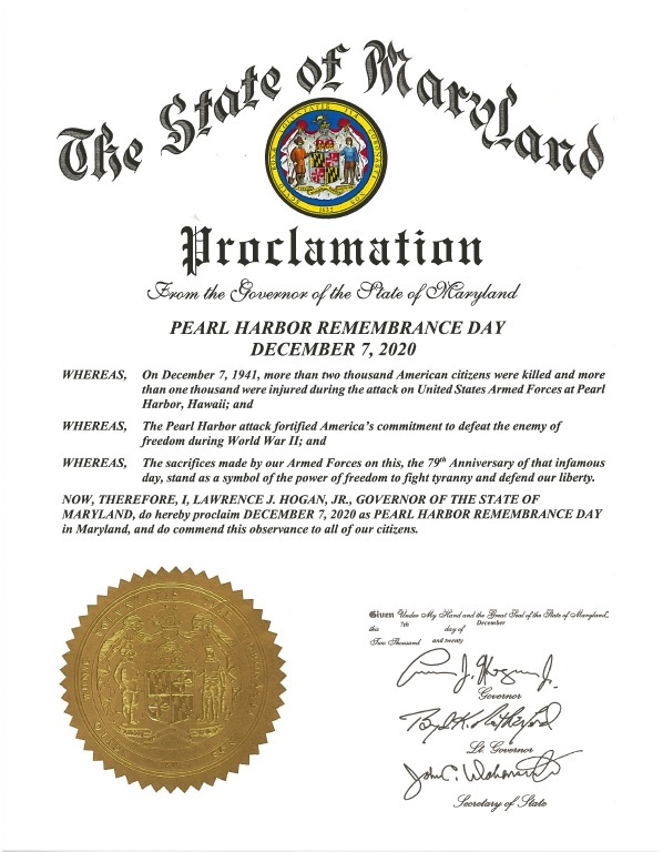 Pearl Harbor Day Proclamation