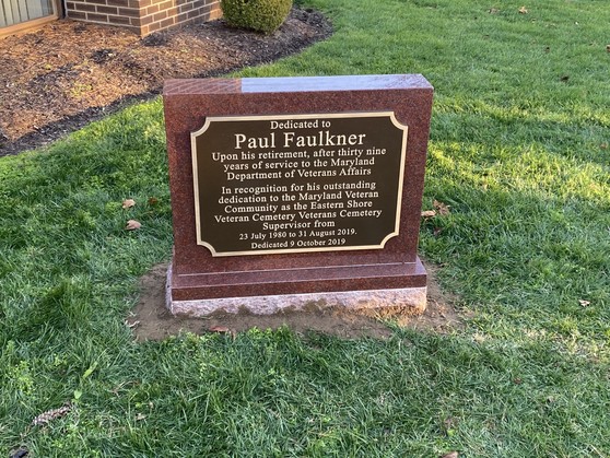 Paul Faulkner's plaque