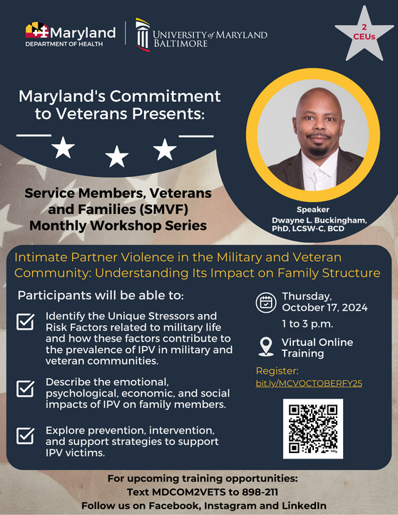 Maryland's Commitment to Veterans October Workshop