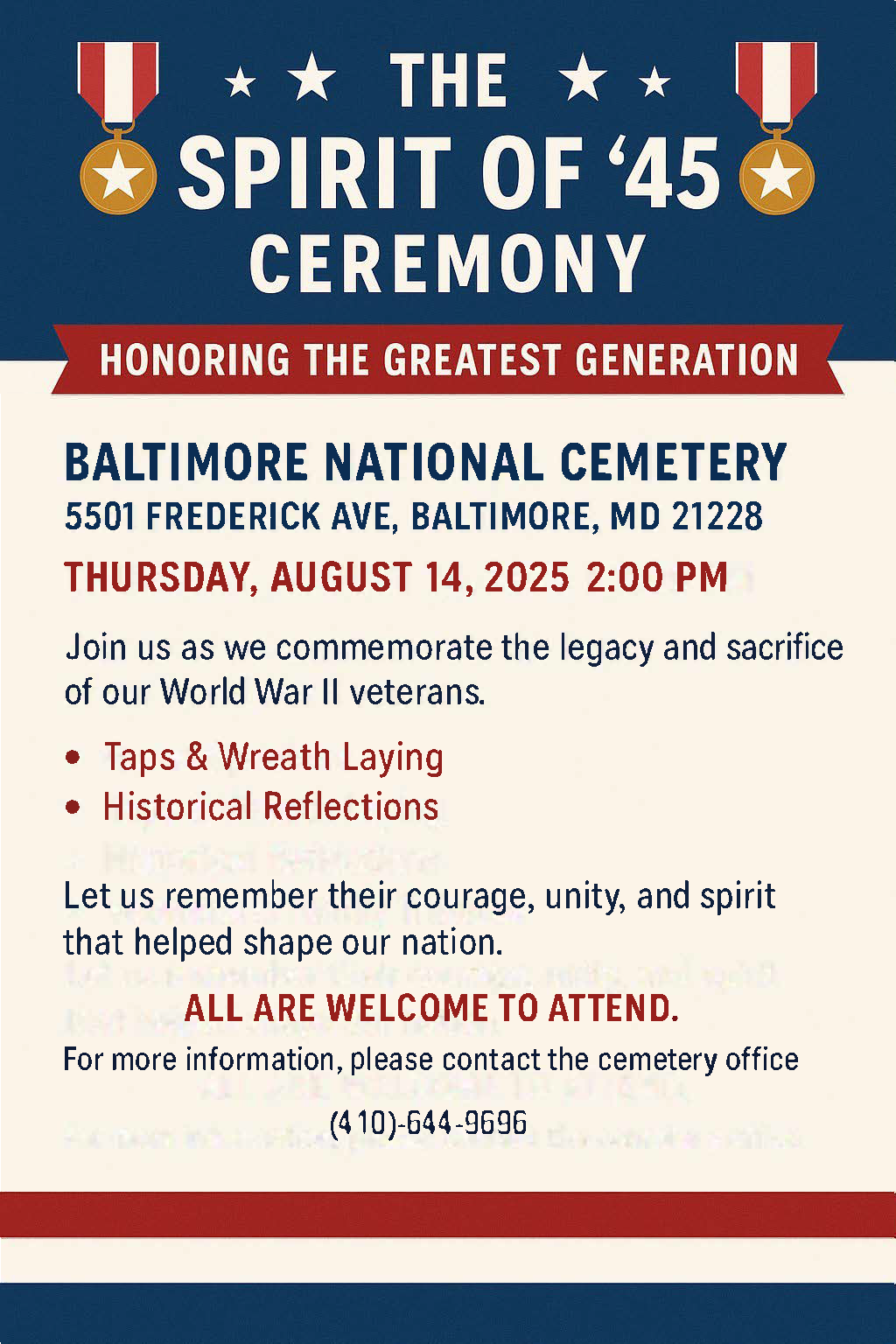 Spirit of 45 Ceremony