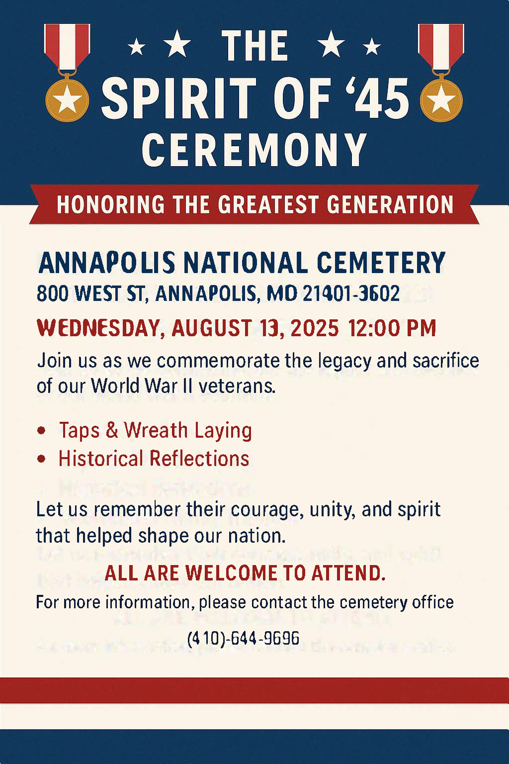 Spirit of 45 ceremony